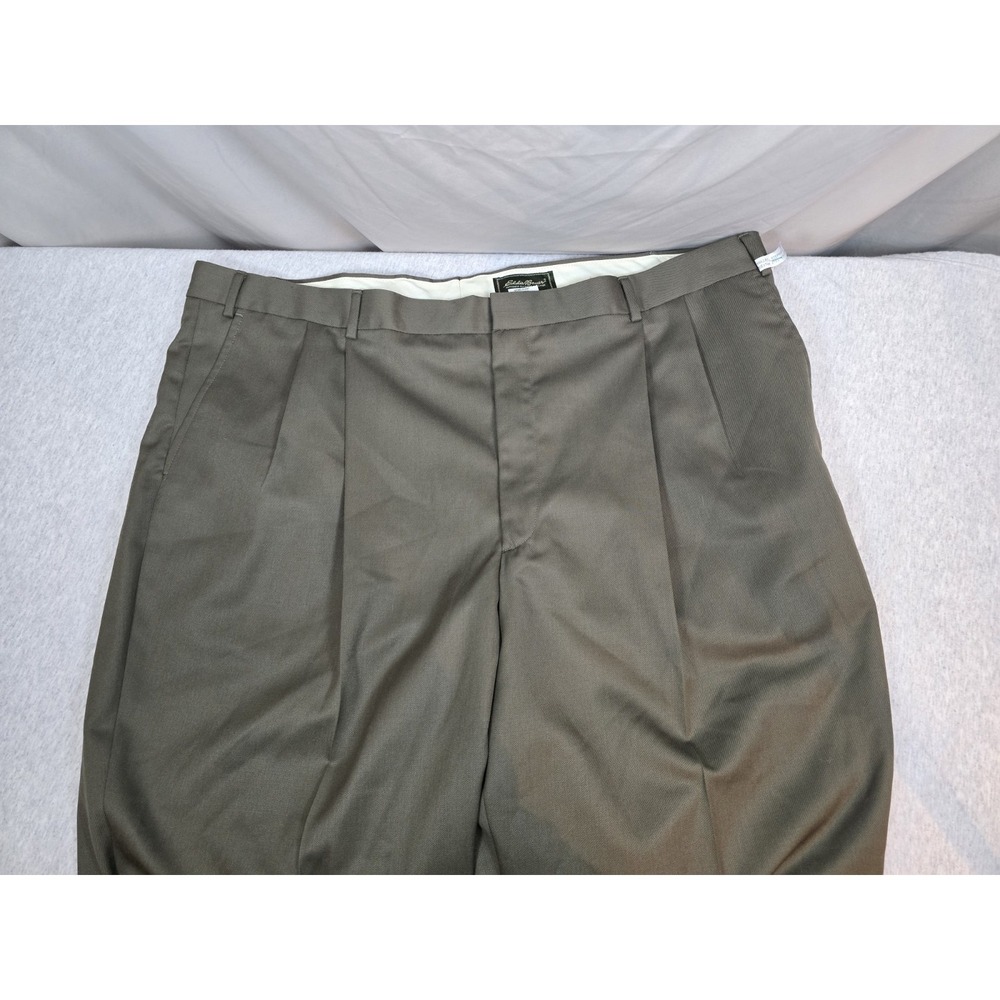 New 46W Eddie Bauer Men's Relaxed Fit pants 100% Worsted Wool